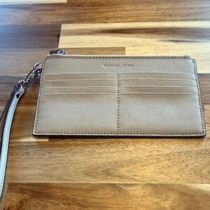 Michael Kors light gray Wristlet Clutch